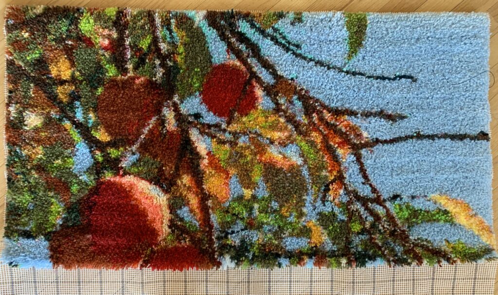 Latch Hook Apple Rug - Free Latch Hook Pattern – Freese-Works Custom Rug from Image