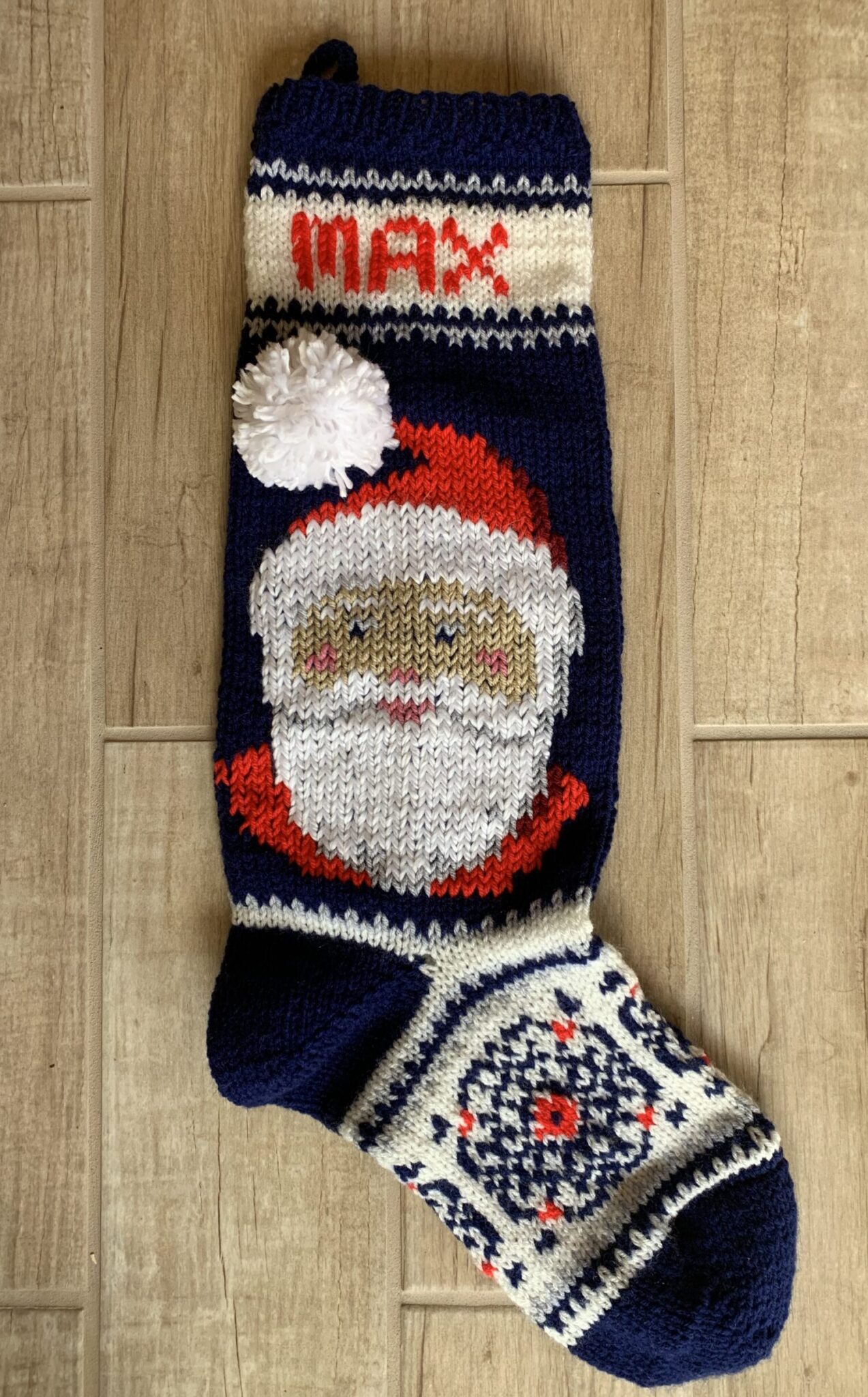 Free Knitted Santa Christmas Stocking Pattern Freese Works